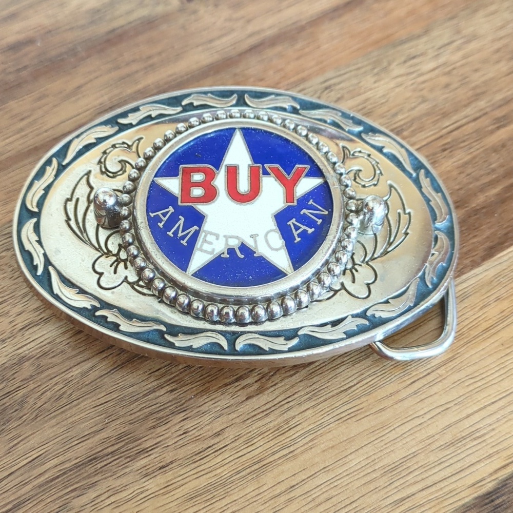 Vintage Buy American Belt Buckle